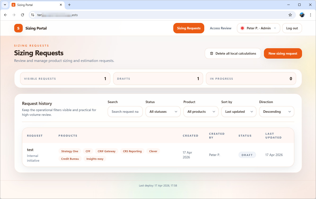 Estimation & Sizing Tool